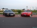 Mein S13 mit Jessis MX5, dem ich vorübergehende Sleepy-Eyes verpasst habe :)